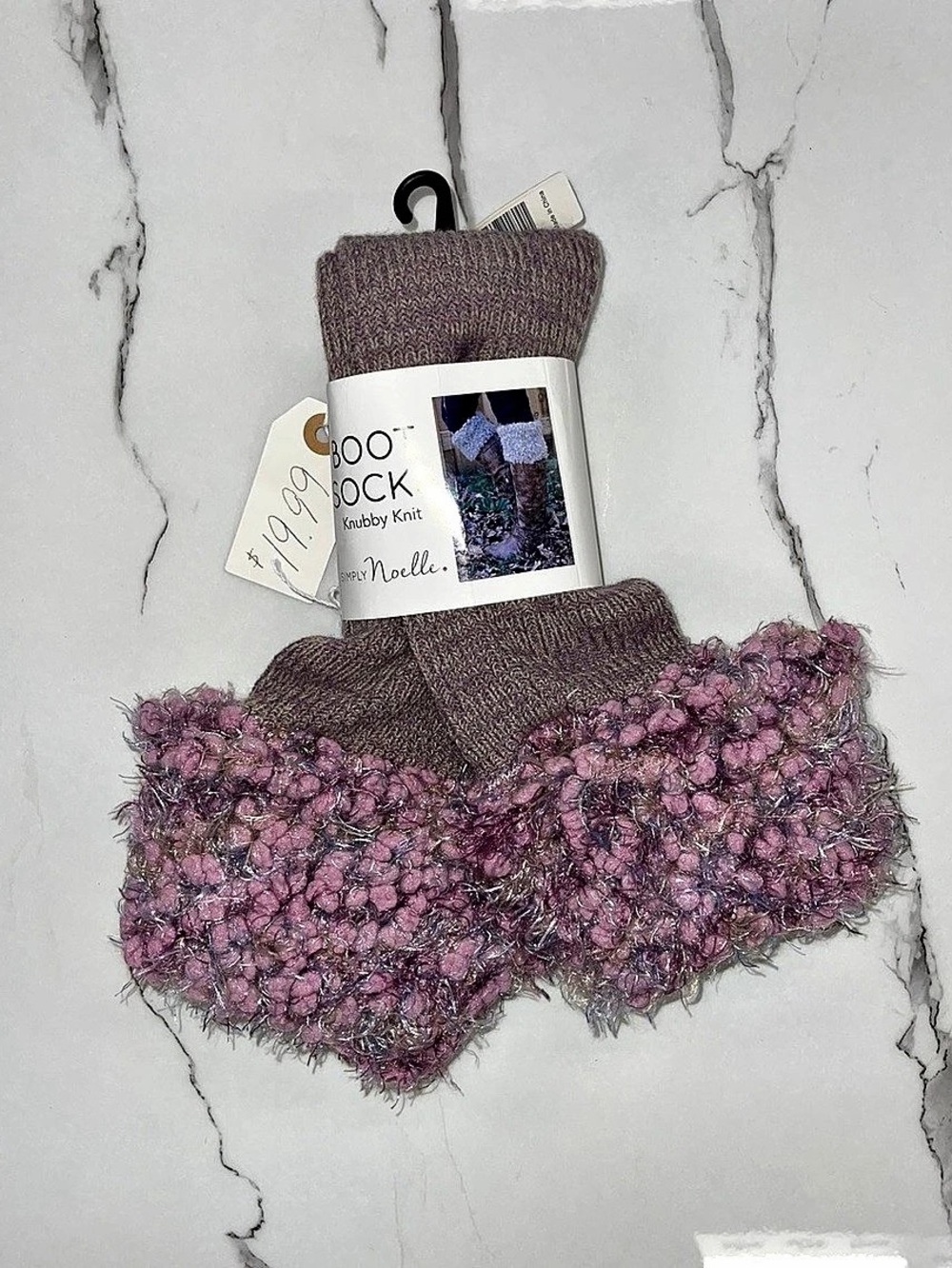 Loops & Threads Knitted Scarf in Purple & Pink NWT